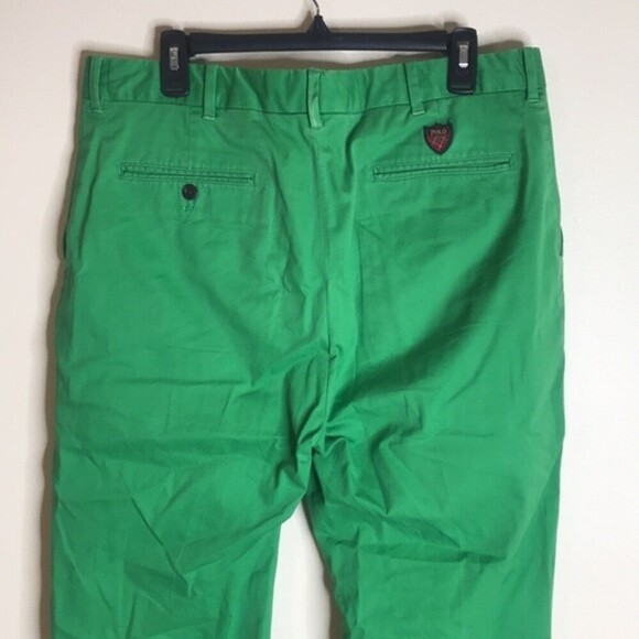 Polo golf Ralph Lauren green cotton twill with stretch pants size 35x30 - Picture 8 of 15